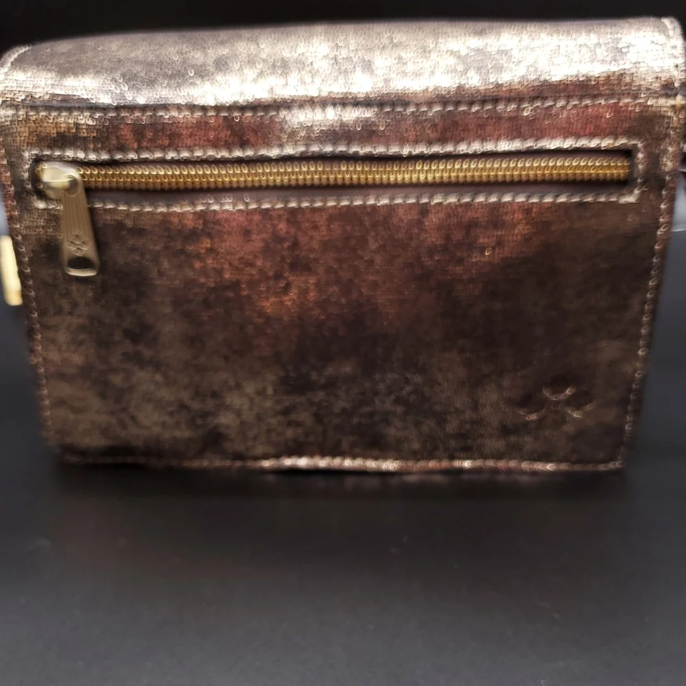 🎁🔥Patricia Nash Metallic Exotic Lizard Lanza - Picture 9 of 14